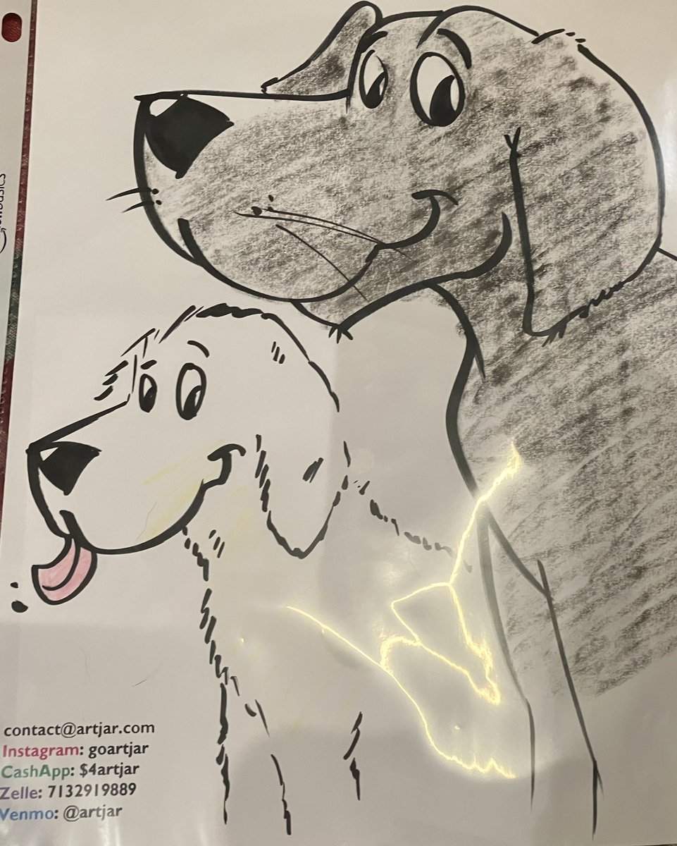 Thanks for a great event! Kuzy really enjoyed! Looking forward to family Fall Fest. Loving our dog portrait from #goartjar.