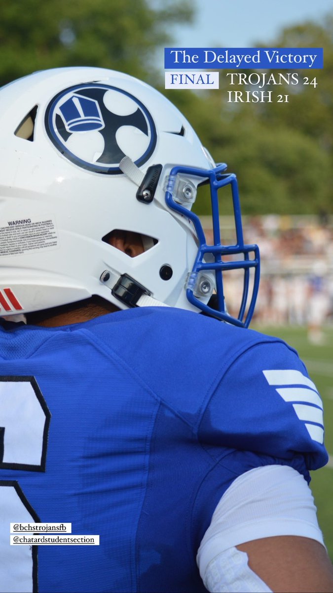 Bishop Chatard Student News (@bchsstudentnews) on Twitter photo BREAKING: Bishop Chatard football upsets the Cathedral Fighting Irish, 24-21, in an unprecedented delayed game
<a href="/BCHSTrojansFB/">Bishop Chatard HS Football</a> <a href="/BCHSAthletics/">Bishop Chatard Athletics</a> BREAKING: Bishop Chatard football upsets the Cathedral Fighting Irish, 24-21, in an unprecedented delayed game
<a href="/BCHSTrojansFB/">Bishop Chatard HS Football</a> <a href="/BCHSAthletics/">Bishop Chatard Athletics</a>