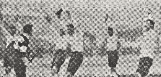 Weapon on the field during the haka? Percy Bush faced up to the 1908 Australians' 'war dance' with a shield and assegai. Seems to have worked. Cardiff hammered them 24-8.