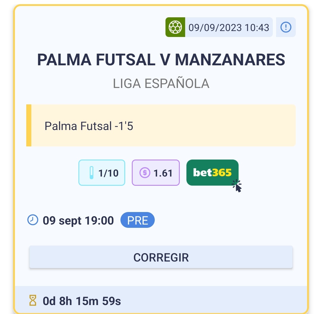 Primer pick free en el nuevo canal de la app de <a href="/_Tipsterland/">Tipsterland</a>

Suerte a todos 💚