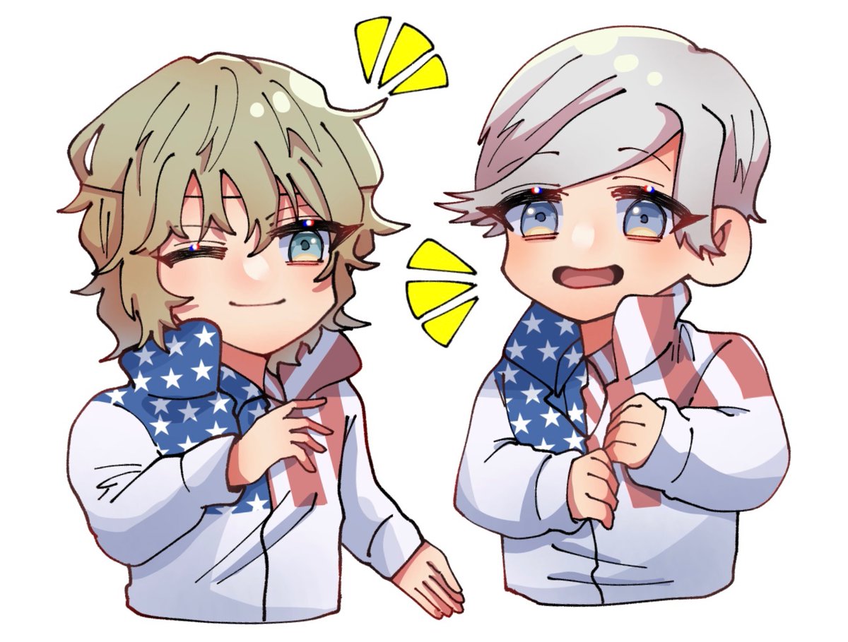 おしゃべりしてるラルフとアランくん…🇺🇸