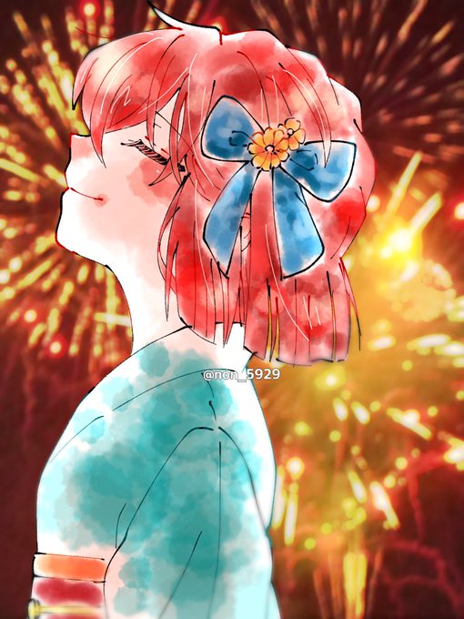 「closed mouth fireworks」 illustration images(Latest)
