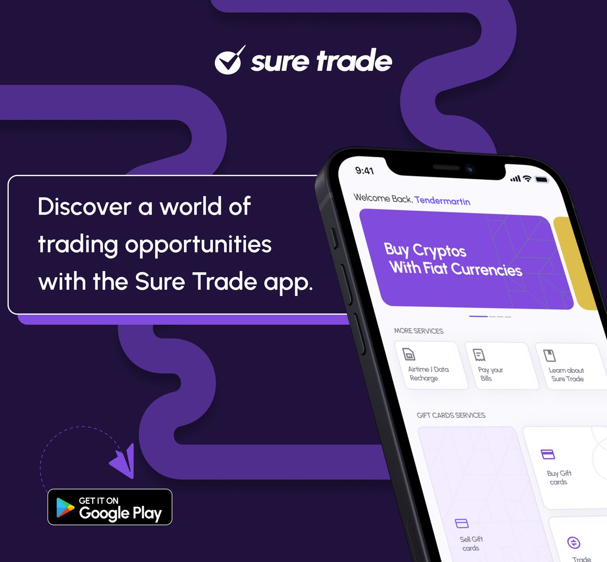 Suretradebygms's tweet photo. Trade with confidence and peace of mind just like our customer David does because he knows that Sure Trade prioritizes the security of his investments.
At Sure Trade you don’t have to worry because your trust is our top priority.
#GameStarExchange #SureTradeApp https://t.co/9lVRLXJx5Y