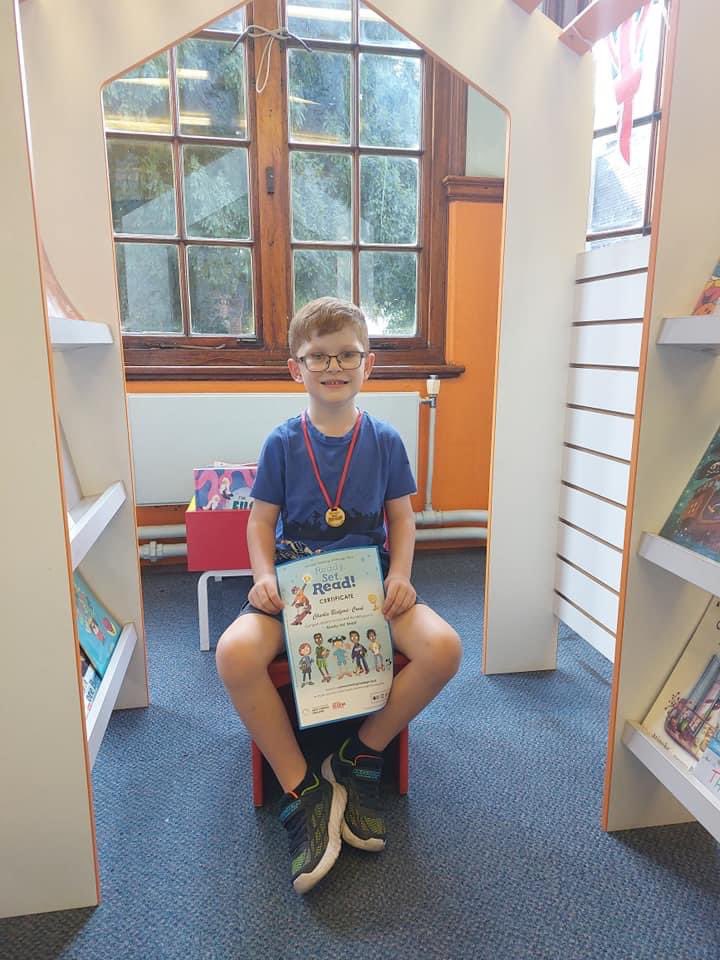 nathyc1972's tweet image. Whilst daddy puts in a Saturday Shift @SomersetLib #BridgwaterLibrary, Charlie and Mummy pop in to enjoy Lego Club and collect Charlie’s @ReadingAgency Summer Reading Challenge certificate &amp;amp; medal! 🏅#ReadySetRead #SummerReadingChallenge2023  #ReadingForFun #LegoClub