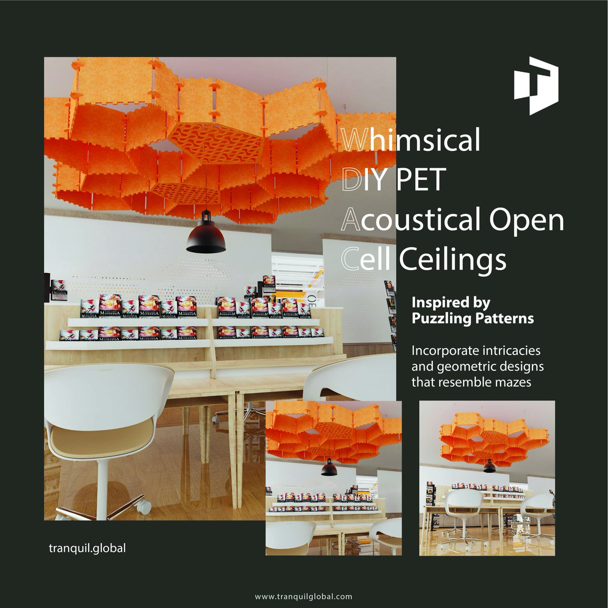 tranquilglobal's tweet photo. Whimsical DIY PET #acoustical #Opencellceilings inspired with Puzzling Patterns incorporate intricacies and geometric designs that resemble mazes and these patterns can add a unique character to the space.
Visit: https://t.co/V3UAe0ggDS
Email: info@tranquilglobal.com
#acoustic https://t.co/Gygxc9Ekuh