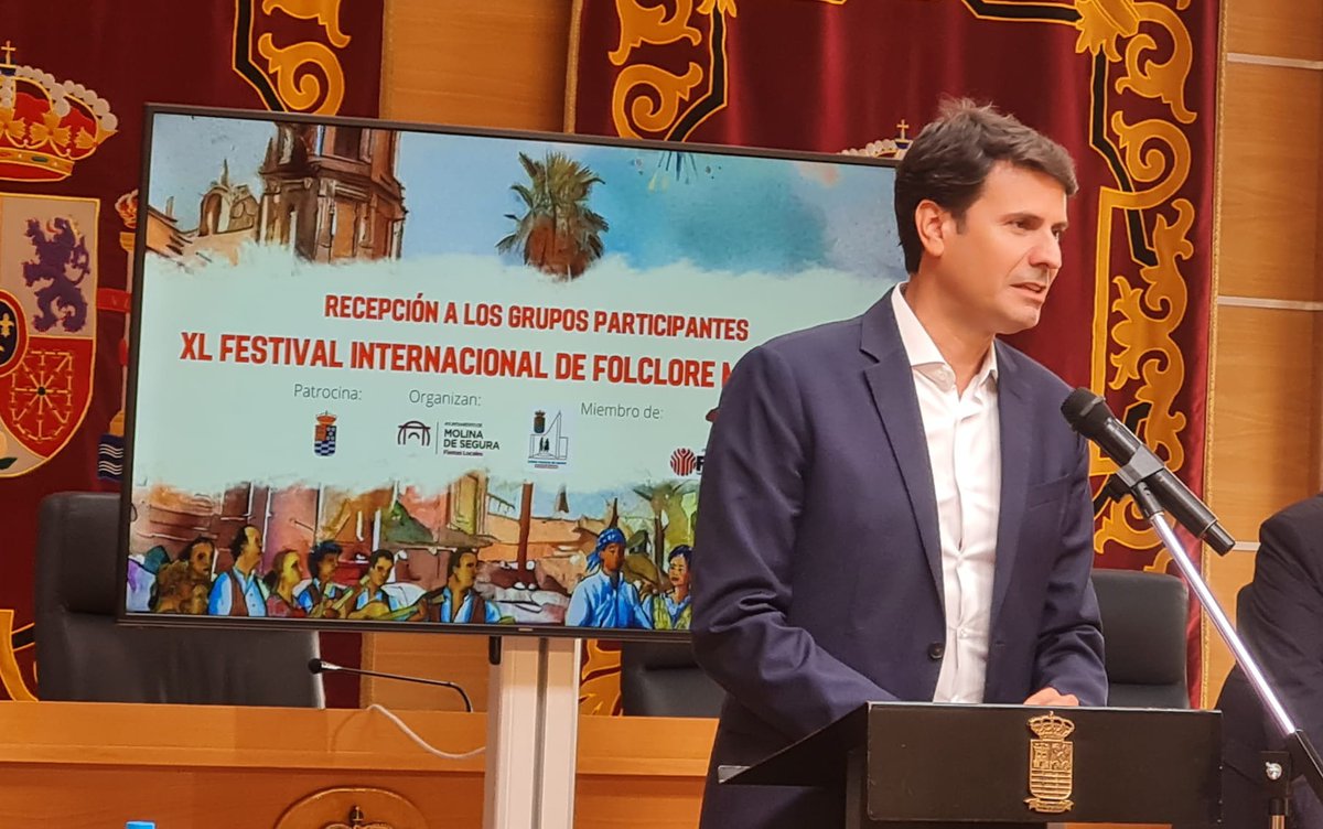 AytMolinaSegura's tweet photo. 🎶El 40 Festival de Folclore de #MolinadeSegura incluye la participación, junto a los Coros y Danzas de Molina, de los Coros y Danzas Siete Coronas de la Peña La Grilla, el Ballet Jammu de Senegal y Jerusalén Folklore Ensemble.

✅Han sido recibidos por alcalde @jangelalfonso https://t.co/YDVv2VZVkz