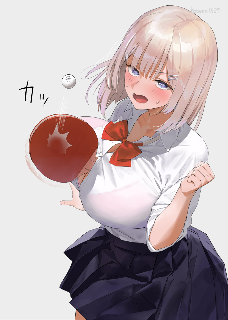 おっぱい「おっぱいを使って器用に卓球するJK達のイラスト」|開栓注意＠夏コミ不参加＆新刊ありのイラスト