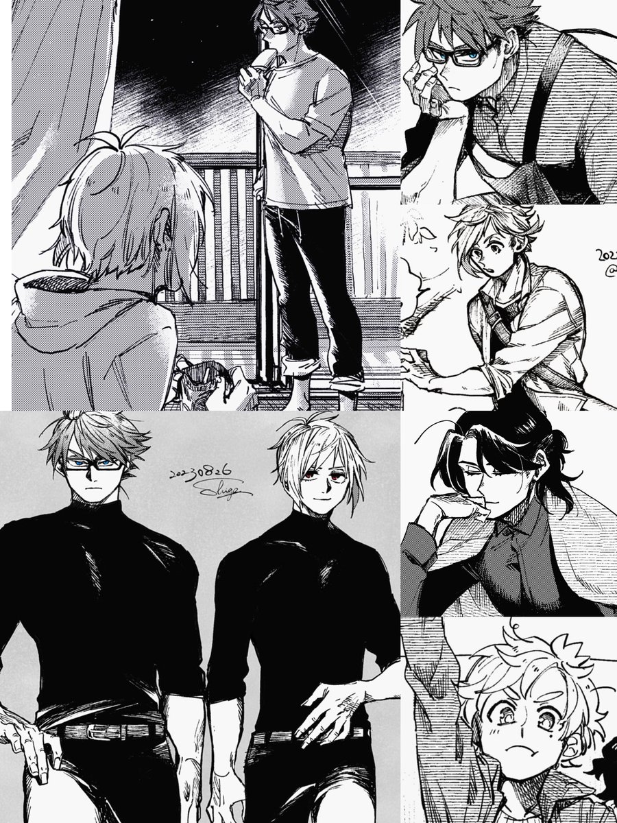 青い男と赤い男とその周辺の男たちのワチャワチャをお送りしています #私の作品知ってもらえたら幸せの極み 