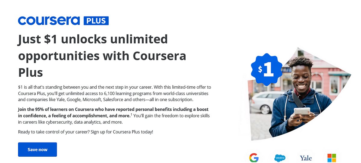 hushensavani's tweet photo. 🚨 Coursera Plus Membership for Just $1!

Link is in the comments. https://t.co/260gom4GKF