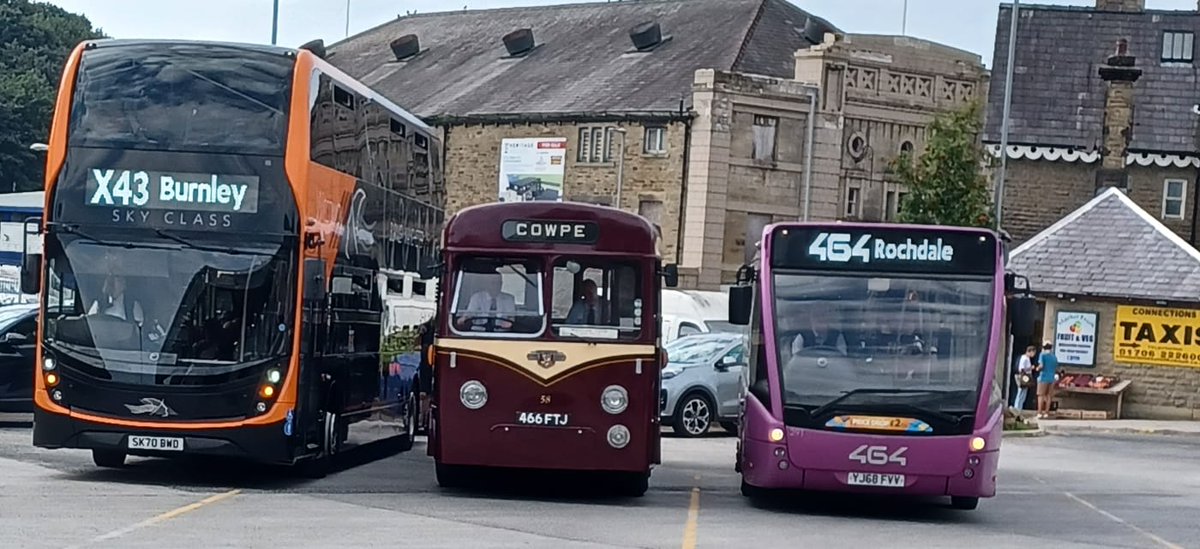 Here at   Rawtenstall  today we have a treat  for everyone  an old Rossendale  bus and 2 news buses <a href="/Mattburley2/">Matt Burley</a>
<a href="/PhilHarris1982/">Phill Harris</a>