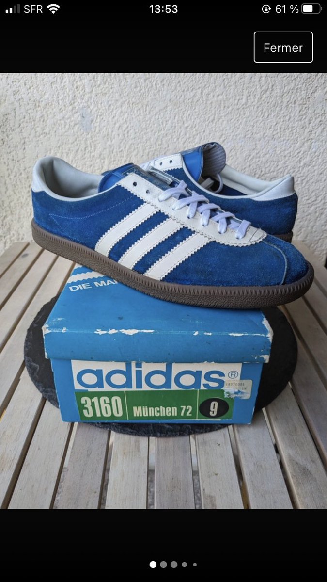 ⚠️adidas Munchen 72 made in west germany , (resoled) with OG box⚠️ bombe atomique 💚💚💚 ///