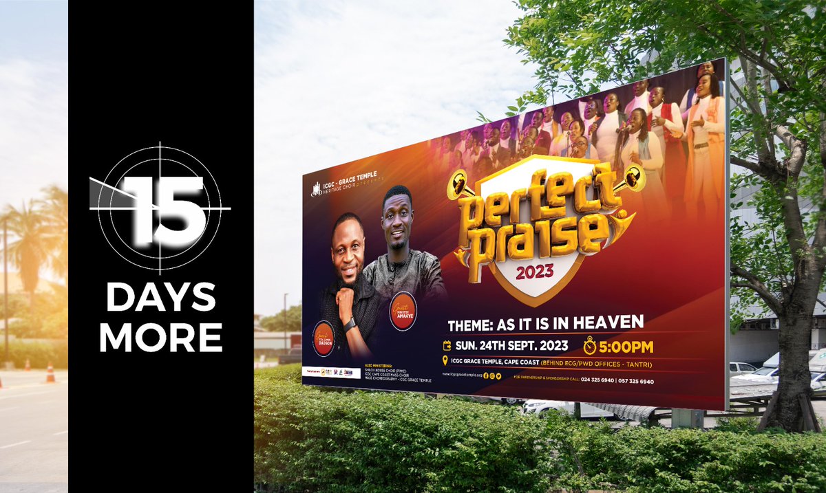 HeritageICGC's tweet photo. 15 days more to Perfect Praise. 🎉🎉🎉
We can’t wait to see you there 🎉
Let’s prepare our hearts to receive from God.
Come with your dancing shoes 🕺🏽💃🏼
Let us worship God as it is in Heaven🎉🫶🏾
#perfectpraise #PP23. #AsItIsInHeaven https://t.co/lcHr31t2DI