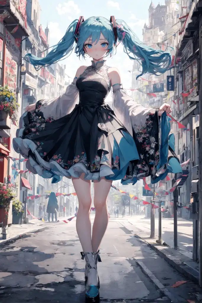 subu_yua's tweet photo. Hatsune Miku in casual clothes 
#AIart  #初音ミク https://t.co/qUKctgqQTV