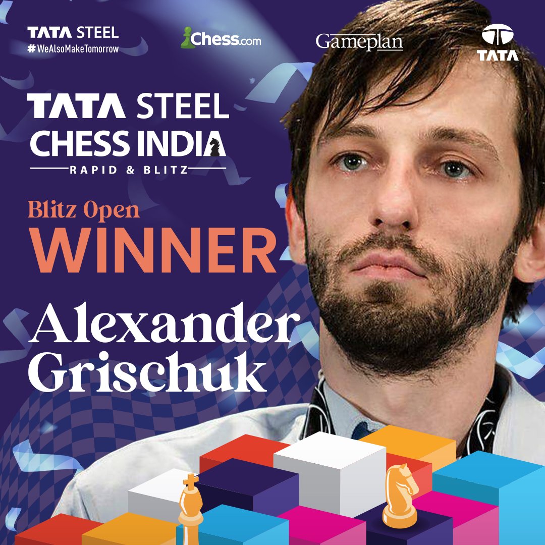 Alexander Grischuk wins Tata Steel India 2023 Blitz