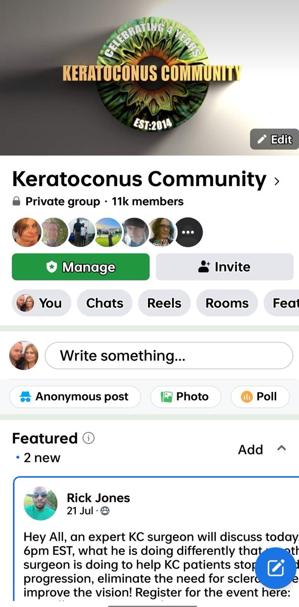 If any keratoconus sufferers are interested, I'm the creator and admin of the largest support group for keratoconus on Facebook with currently over 11,000 members, feel free to search and join <a href="/keratoconus/">Keratoconus</a> <a href="/RNIB/">RNIB</a> <a href="/AAOjournal/">Ophthalmology</a> <a href="/DrMollan/">Dr Susan Mollan</a> <a href="/Moorfields/">Moorfields Eye Hospital NHS Foundation Trust</a> <a href="/RCOphth/">Royal College of Ophthalmologists</a> @