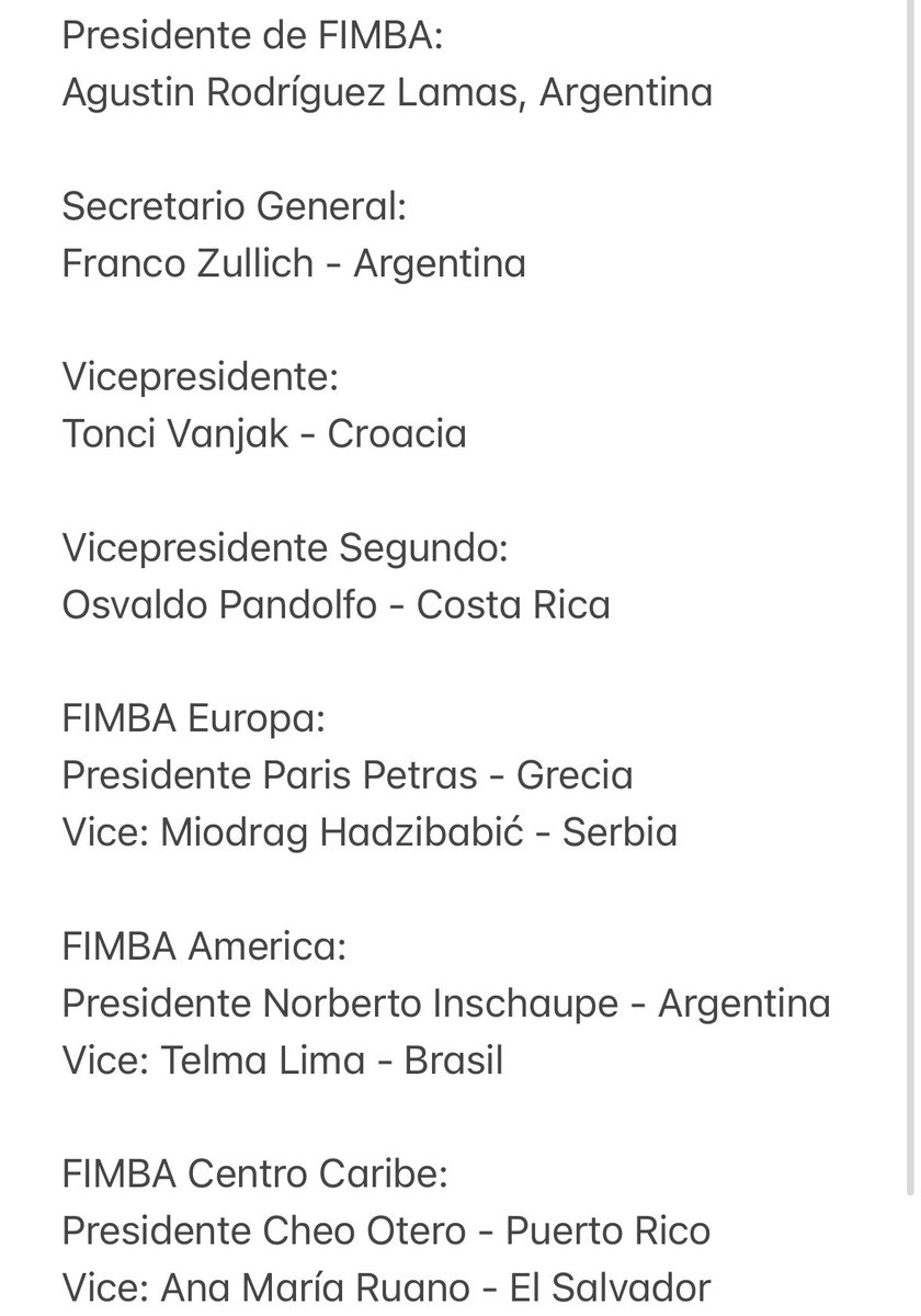 fimba_es's tweet photo. En el marco del Campeonato Mundial se realizo ell miércoles 30 de Agosto la Asamblea FIMBA con las autoridades de todo el mundo. Allí se votaron las nuevas autoridades del Board Internacional 2023 - 2027. https://t.co/jcltqwZaaV