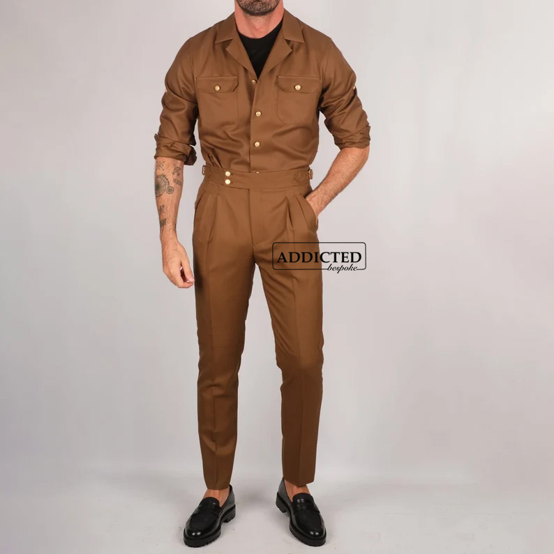 BespokeAddicted's tweet image. Men Safari Jacket With Gurkha Trouser Customized Brown Cotton High Waist Pant
etsy.com/listing/134148…
#bespoke #safarijacket #jacket #gurkhapants #trousers #highwaistpant #brownpant #customized #custom