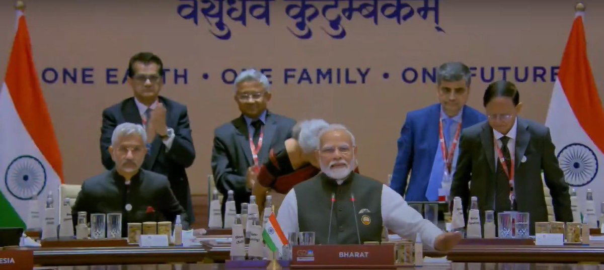 With 83 paras and absolutely no dissent , no footnotes, no chair summaries - the #NewDelhiLeadersDeclaration symbolises unparalleled global consensus. 
Steered by the vision of PM <a href="/narendramodi/">Narendra Modi</a>, #G20India Presidency has delivered phenomenal action on high ambitions for the world.