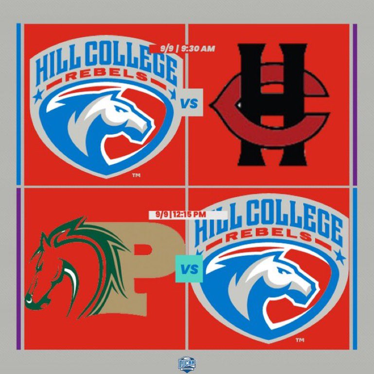 IT’S GAME-DAY! Your Hill College Rebels will take the field for their fall season opener at Weatherford, Hill College vs Howard @ 9:30 Panola vs Hill College @ 12:15