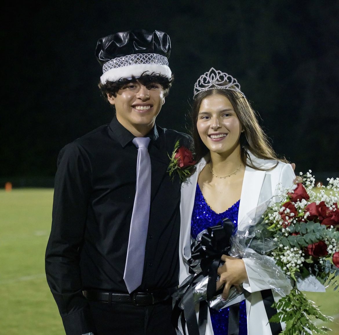 Ledfordsoccer13's tweet photo. 🎉 Congrats to all the Ledford soccer players on homecoming court last night! 🤩 Special shoutout to Jose and Skarlette, our King and Queen! 👑👏 #HomecomingRoyalty #LedfordSoccer #CelebrateSuccess https://t.co/emlEp3O6YX