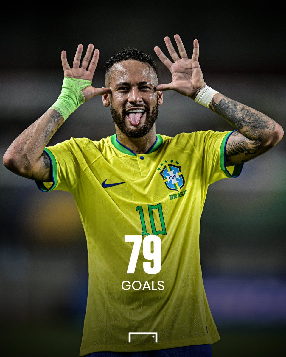 Neymar passed Pele's goal tally and is now Brazil's all-time men's top goal scorer 🇧🇷