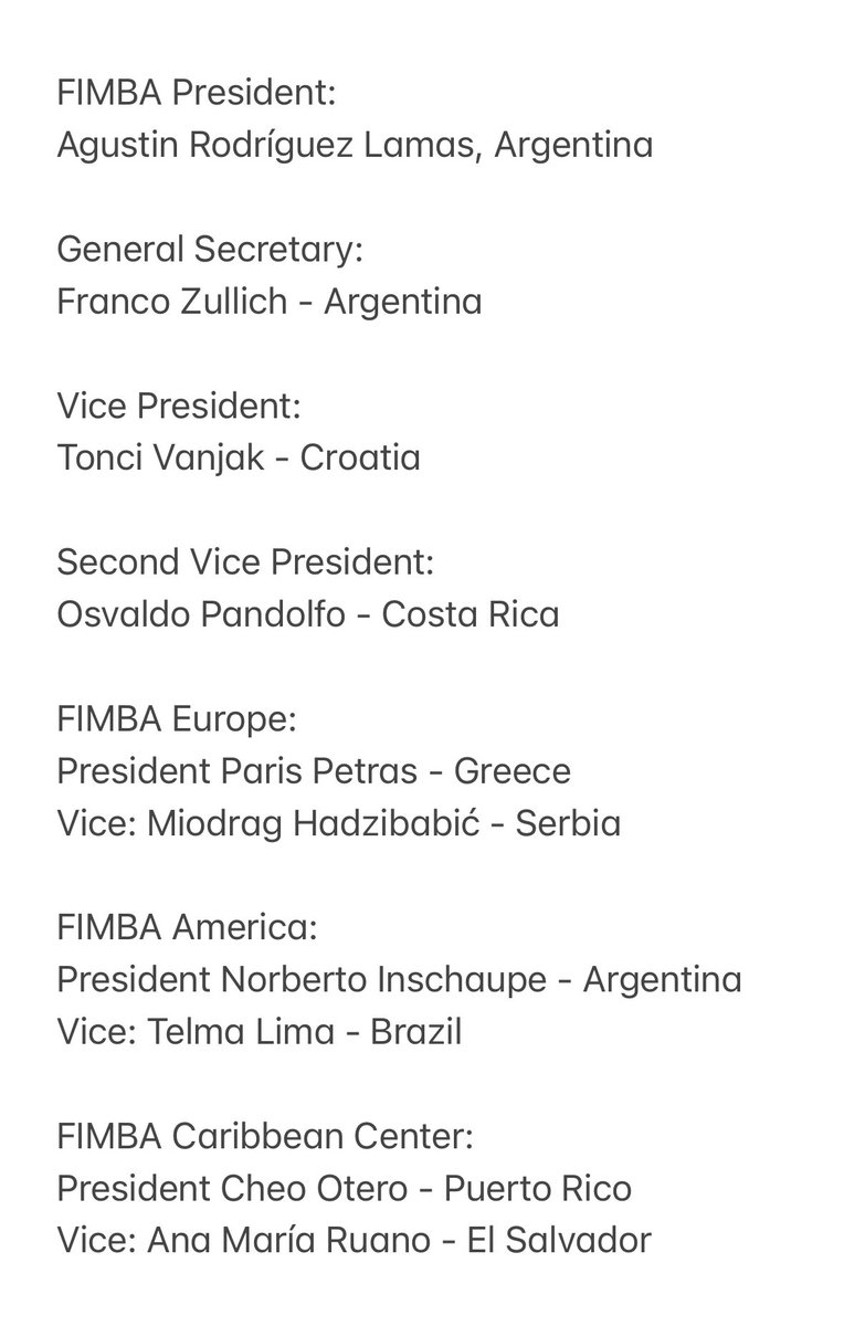 During the World Championship, the FIMBA Assembly was held on Wednesday, August 30, with authorities from around the world. The new authorities of the International Board 2023 - 2027 were voted there.