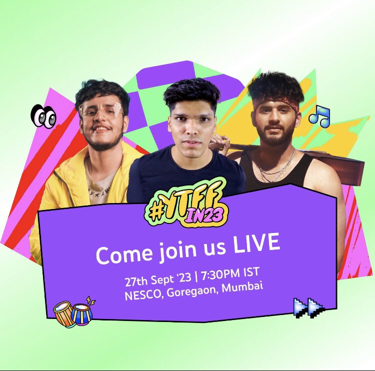 ka95054's tweet photo. Abhi and Nischay ! They both are invited in the YTFF 2023 🥳🤌🏻 
Best of luck to them 🫶🏻
And it’s Abhishek’s first time ✨❤️‍🔥
BIG LIFE BIG GOALS 💪
#AbhishekMalhan #TriggeredInsaan #Pandagang https://t.co/kXfckXyudW