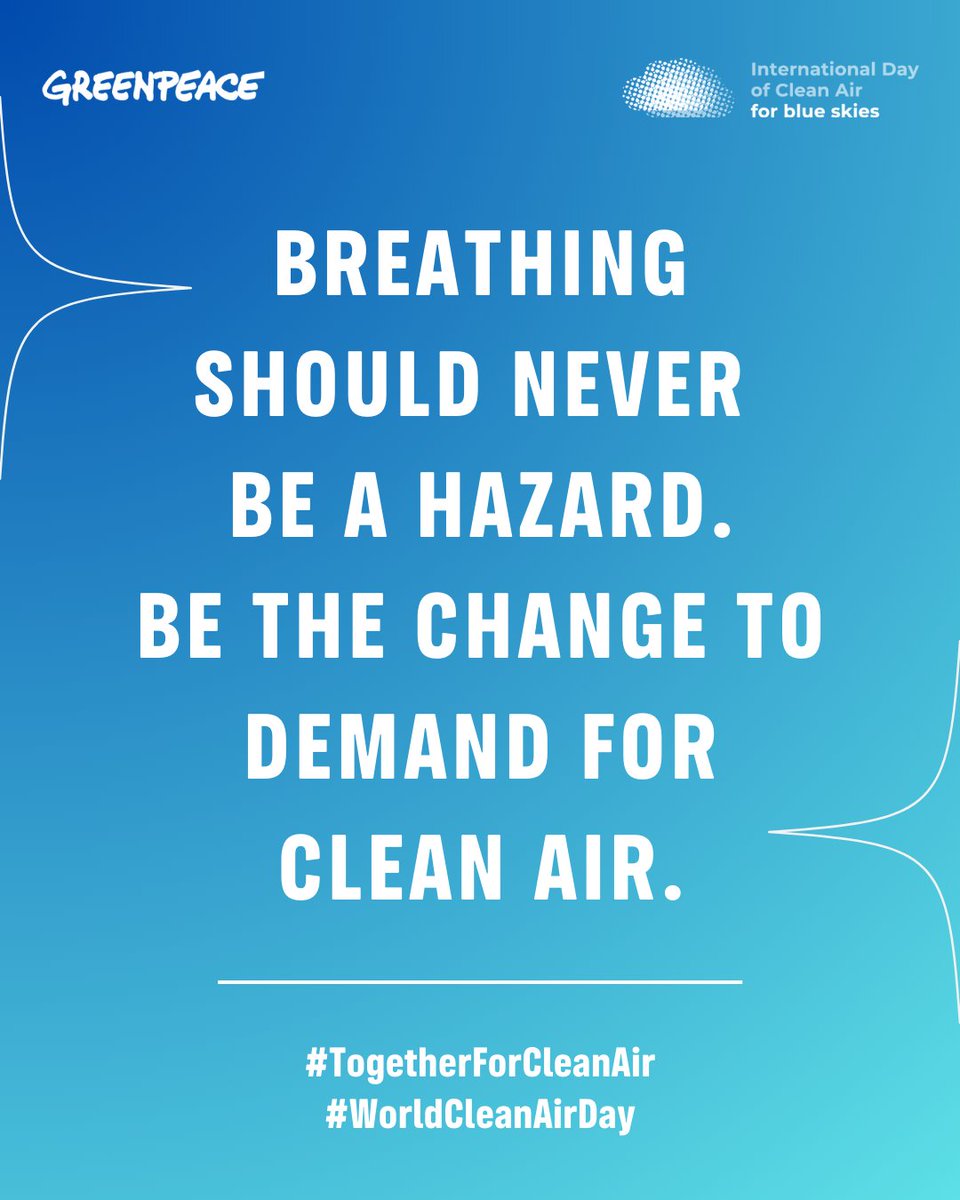 Breathing should never be a hazard. It is time to stand up, speak out and work #TogetherForCleanAir!