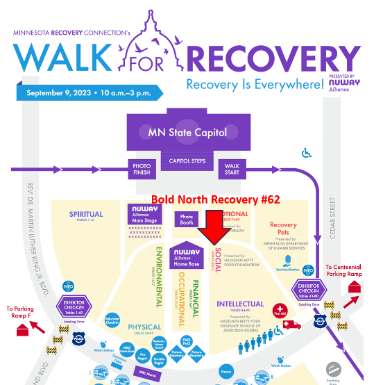 BoldRecovery's tweet photo. Today is the BIG day. If you're at @MNrecovery's #WalkforRecovery be sure to stop by booth #62 grab some swag, learn all about #peerrecovery training, #overdose prevention & say hi to @Randerson041
#WalkforRecovery2023 #RecoveryWorks #RecoveryIsEverywhere #RecoveryCommunity https://t.co/LRk1v2ICbW