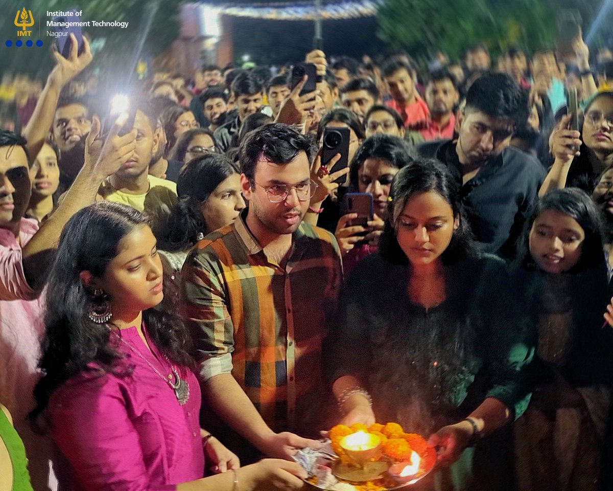IMT_Nagpur's tweet photo. At #IMTN, Janmashtami was celebrated with enthusiasm. #StudentManagers participated in #dahihandi organized by the Cultural Committee #Ovia and team Dorli Gopala secured the first position. The day ended with joyful dancing to music, marking a euphoric celebration. #Janmashtami https://t.co/HVw5cwq4Ge