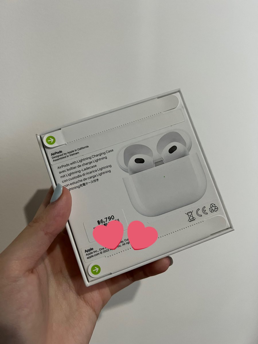 Ruksikaget's tweet photo. 💖ส่งต่อ AirPods gen3 ยังไม่ได้แกะเลยนะคะ ใหม่มาเพิ่งซื้อมาต้นเดือนนี้เลยค่ะ ราคา5,300 (ราคาเต็ม 6,790)ซื้อพร้อมMacBook โปร back to school นัดรับได้ตามMrt Bts พระราม9 ห้วยขวางถ้าไม่ไกลมาไปส่งให้ได้ค่า 
#airpods #ส่งต่อairpods #ขายairpods
#ส่งต่อairpods #ส่งต่อแอร์พอด #airpods3 https://t.co/5qwcZi6vhp