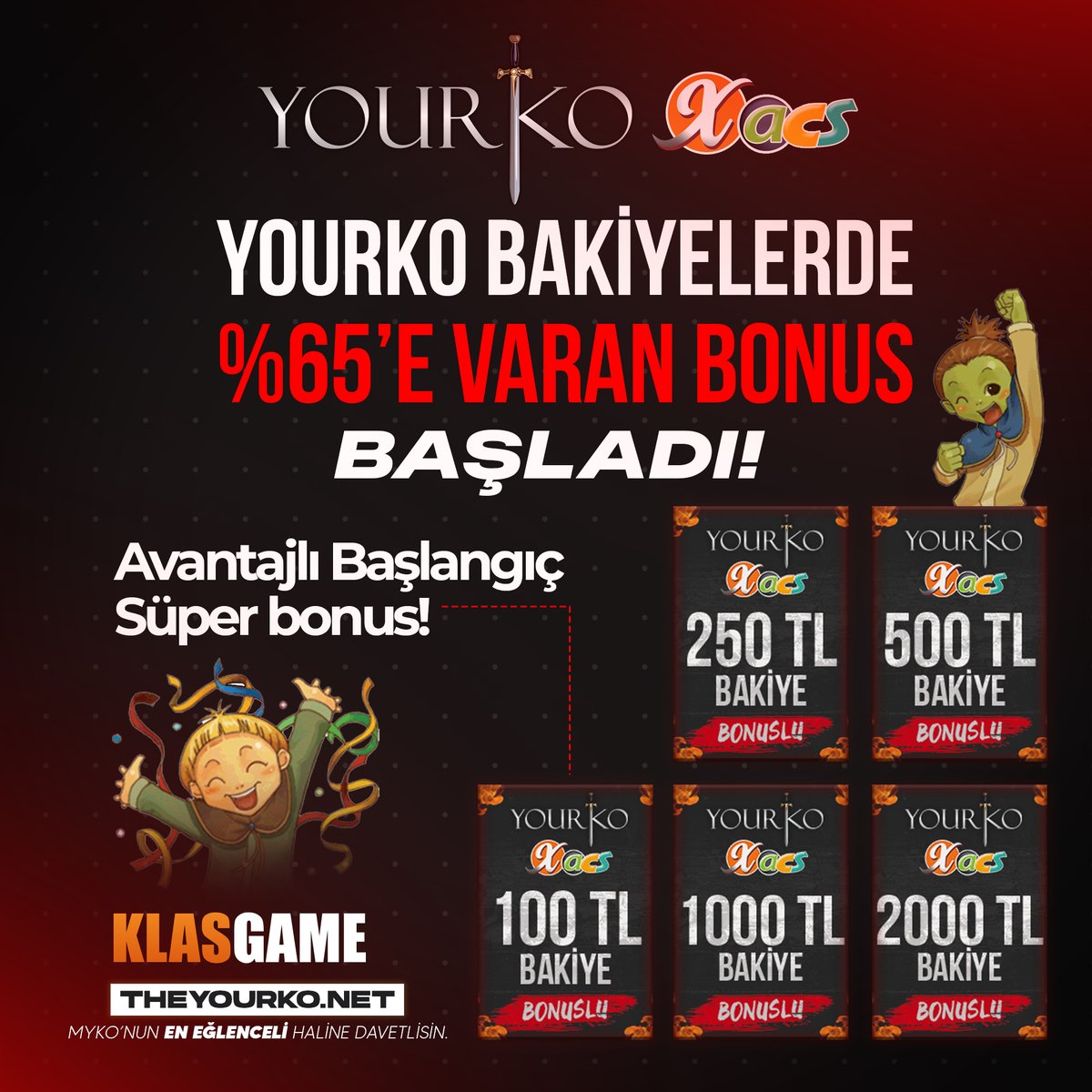 🔥22 Eylül'de açılacak olan Nemesis sunucumuzun tanıtım yayını Legionnaire eşliğinde Bu Akşam 21:00'da Harika hediyeler eşliğinde başlıyor. Tüm soruların cevapları bu yayında🌟
👉Canlı Yayın: trovo.live/x-ACS
%65'e Varan Bonuslu EPIN Satın Almak İçin;