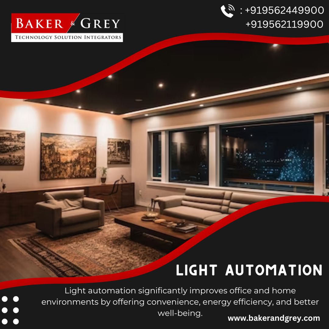 Lighting the way to a brighter, smarter future with automation. Contact us +919562449900 or +919562119900. #SmartLighting #LightAutomation
#IlluminateYourLife #EfficientEnergy
#HomeAutomation #OfficeEnhancements #BakerAndGrey #AllIndia #Kerala