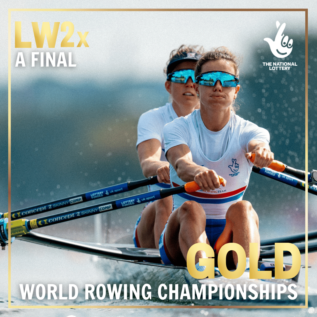 BritishRowing's tweet photo. Dominant. Relentless. Unbeaten. All words the commentators used to describe Emily Craig and Imogen Grant as they cross the line and retain their World Championship title for another year running 🏆

🇬🇧GB Medal Tally so far: 🥇🥇🥇🥈

@TNLUK @TeamGB #WorldRowingChamps https://t.co/U0H169rpFR