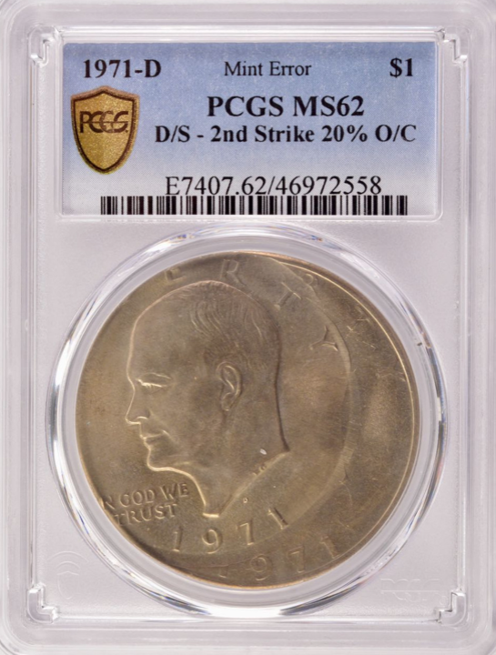 sullivancoins's tweet image. 1971-D $1 Ike Dollar Double-Struck 2nd 20% Off-Center &amp;amp; DSBS PCGS MS62

Major double-struck Ike dollars are rare, and they do not often come on the market for sale. 

$5,000.00

sullivannumismatics.com/1971-d-1-ike-d…  #ikedollar#errorcoins #minterror #coincollecting #numismatics #pcgscoin