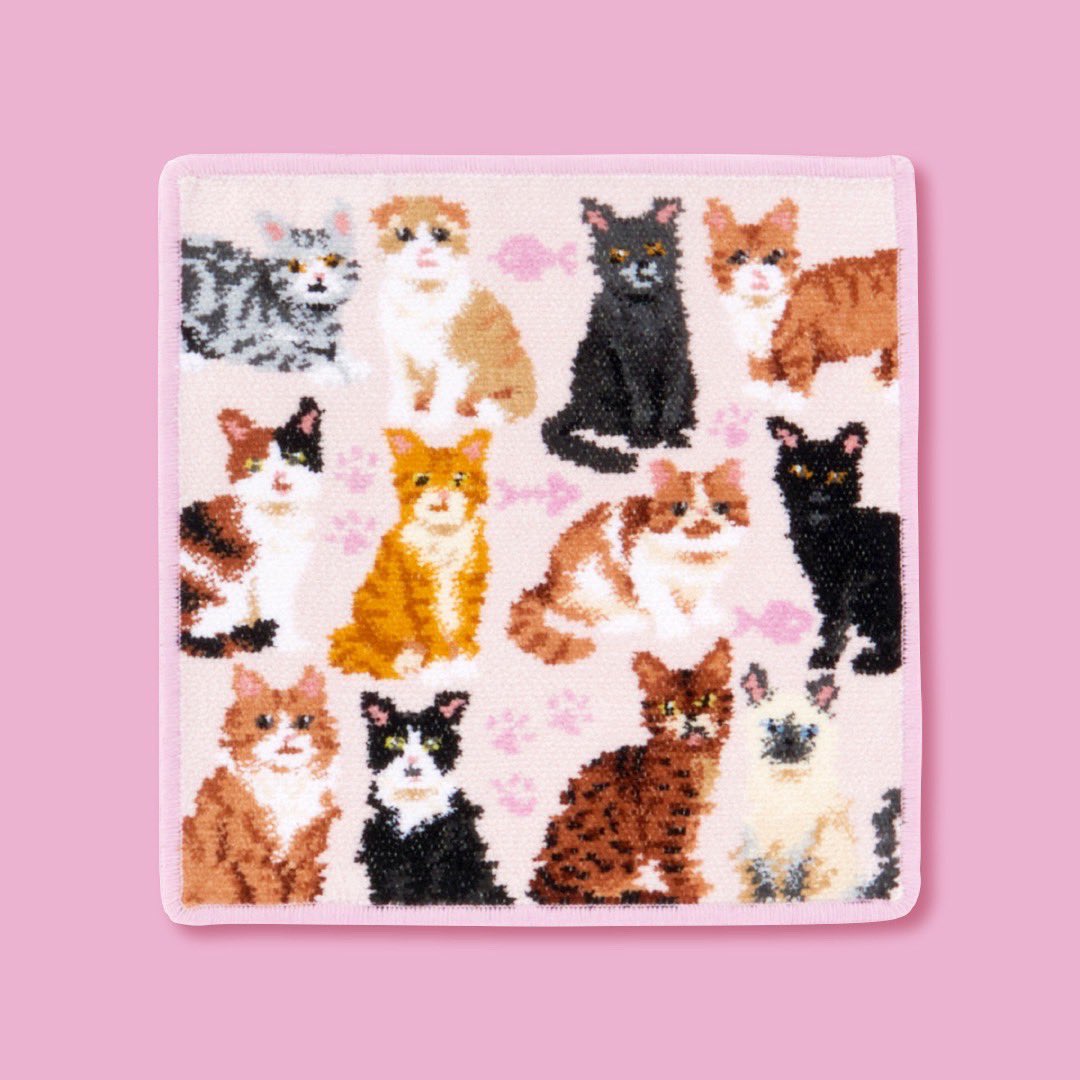 FEILER 猫デザイン ハンカチ 5枚セット フェイラー おすすめ商品 ＼ 三毛猫、アメリカンショートヘア