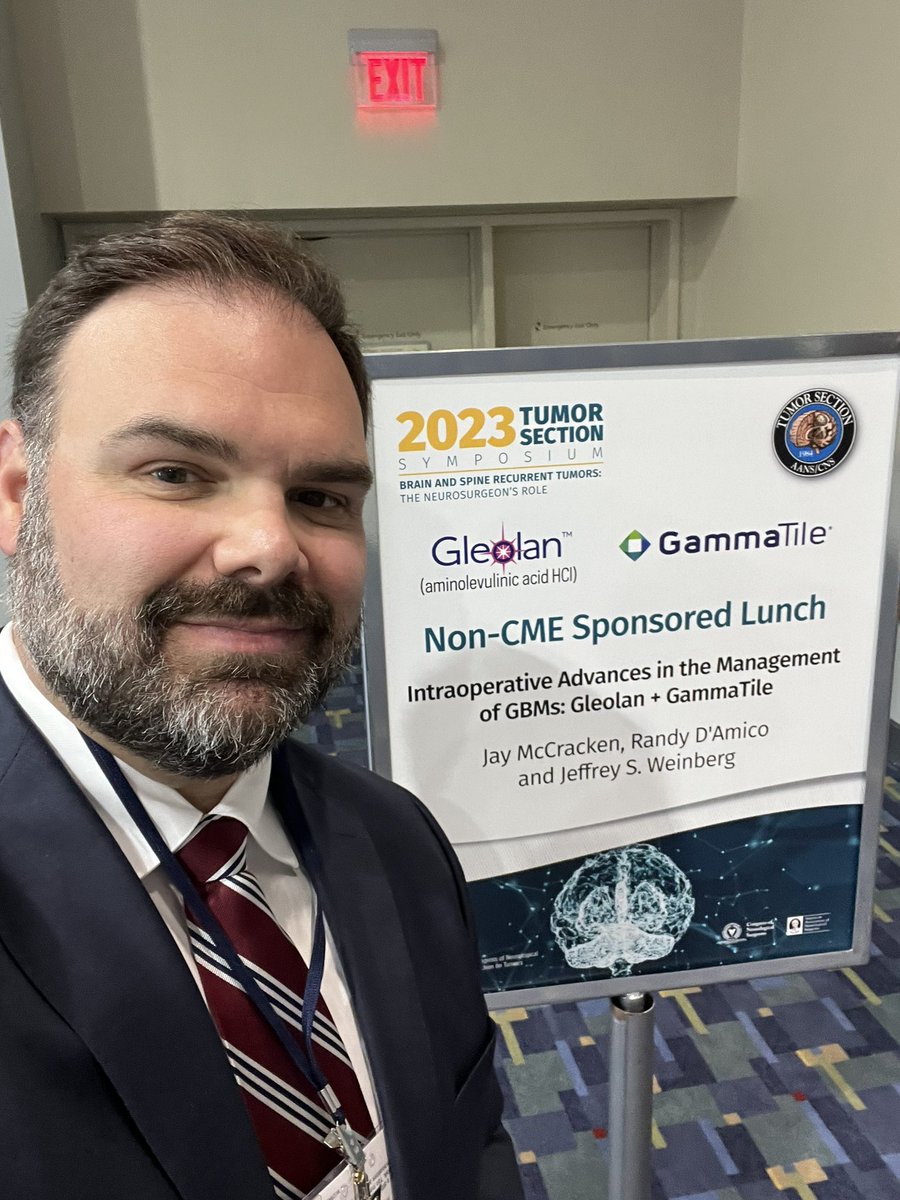 D. Jay McCracken, MD, FAANS (@djmccrackennsgy) on Twitter photo Thanks <a href="/CNS_Update/">CNS</a> for the chance to talk about our experience with <a href="/GammaTile/">GammaTile by GT Medical Technologies, Inc.</a> and <a href="/Gleolan1/">Gleolan (aminolevulinic acid HCl)</a> !! Appreciate my excellent co-speaker <a href="/RandyDAmico_MD/">Randy D'Amico, MD</a> ! Thanks <a href="/CNS_Update/">CNS</a> for the chance to talk about our experience with <a href="/GammaTile/">GammaTile by GT Medical Technologies, Inc.</a> and <a href="/Gleolan1/">Gleolan (aminolevulinic acid HCl)</a> !! Appreciate my excellent co-speaker <a href="/RandyDAmico_MD/">Randy D'Amico, MD</a> !