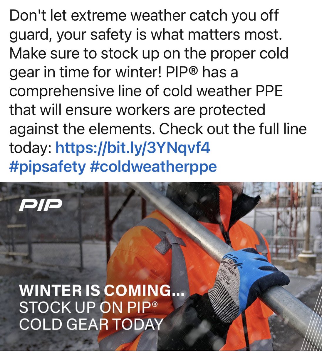 Absolutely! It's important to be prepared for winter and ensure that you have the necessary Personal Protective Equipment (PPE) ready to stay safe and protected in cold weather conditions. Make sure to check your inventory and stock up on any needed winter PPE items.