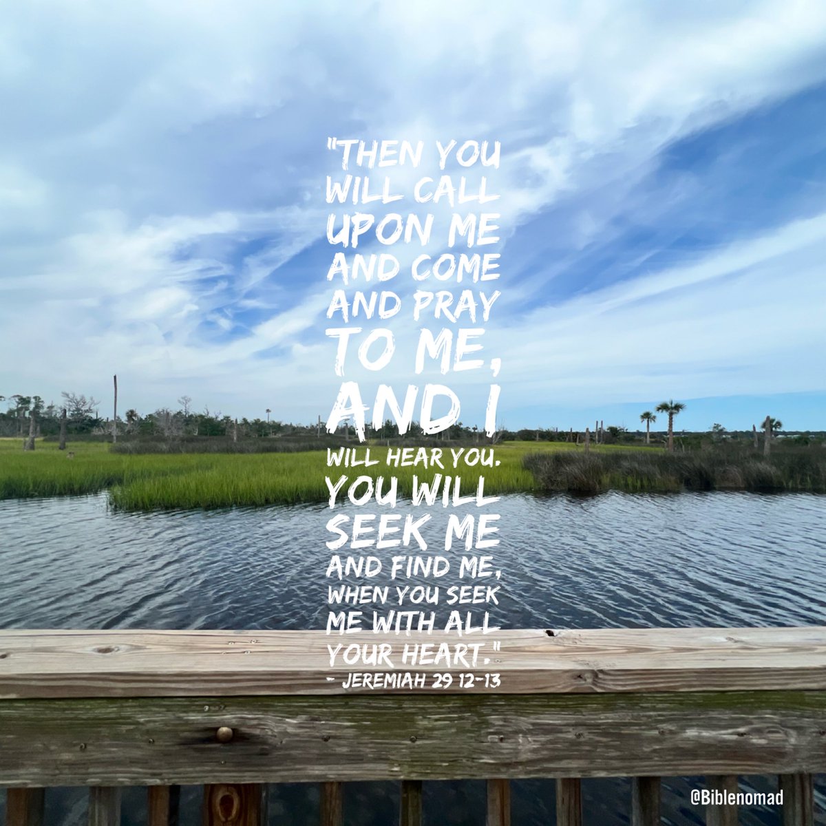 BibleNomad's tweet photo. “Then you will call upon me and come and pray to me, and I will hear you. You will seek me and find me, when you seek me with all your heart.”
Jeremiah 29:12-13 ESV

#prayer #faith #seek https://t.co/BIJkXn17M1