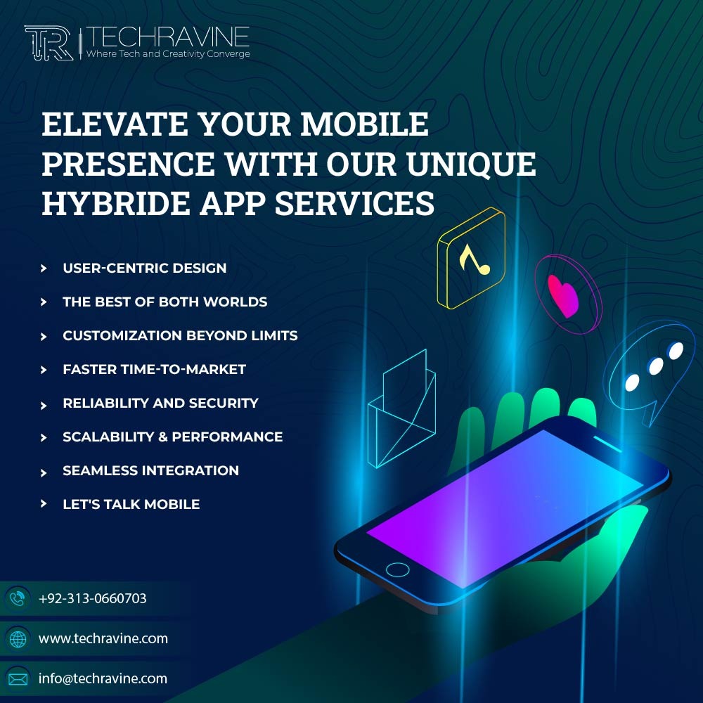 techravineltd's tweet photo. 📱🚀 Elevate Your Mobile Presence with Our Unique Hybrid App Services! 🚀📱

#DanielKhalife #Morocco #Namibia #Marrakesh #England #GameDay #Neymar #Bolivia https://t.co/hwonewEmyF