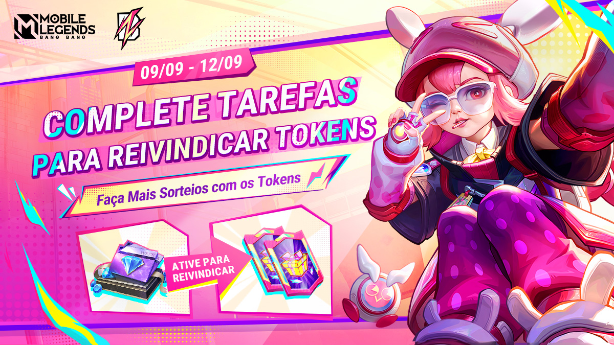 MLBBBR's tweet photo. Entre 09/09 e 12/09, entre no jogo para obter um Neo Token gratuito! Tenha um Passe Semanal de Diamantes ativo para ganhe 2 Tokens! Complete as outras tarefas para ganhar mais!
Entre no jogo, complete tarefas e tenha sorte!
#MobileLegendsBangBang
#MLBBNEWSKIN
#MLBBNeobeasts https://t.co/eWfr2hyugo