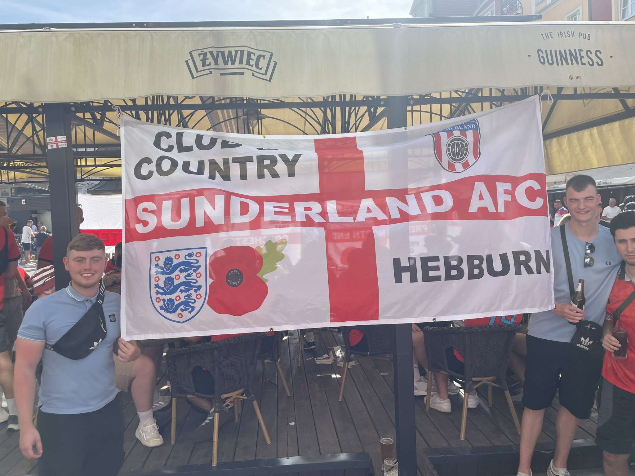 PHOTOS Away Fans in the Stands and England flags in Wroclaw 9th