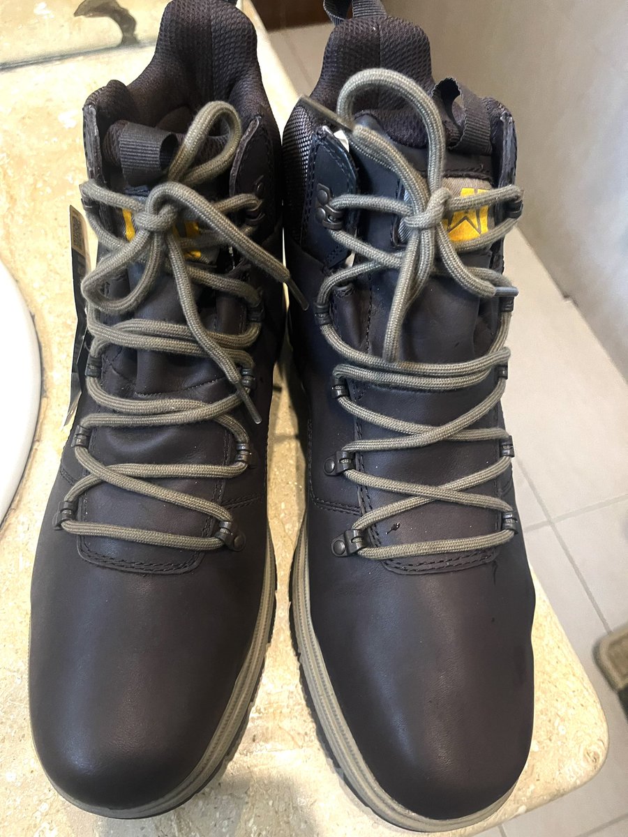 AzamJamil53's tweet photo. I trained the Hush Puppies teams two years ago. They remembered my birthday and sent me these amazing hiking boots from Caterpillar. Profoundly grateful to @qasimmohammad 
So thoughtful of you. 🙏🙏 https://t.co/scwV5vr3tZ