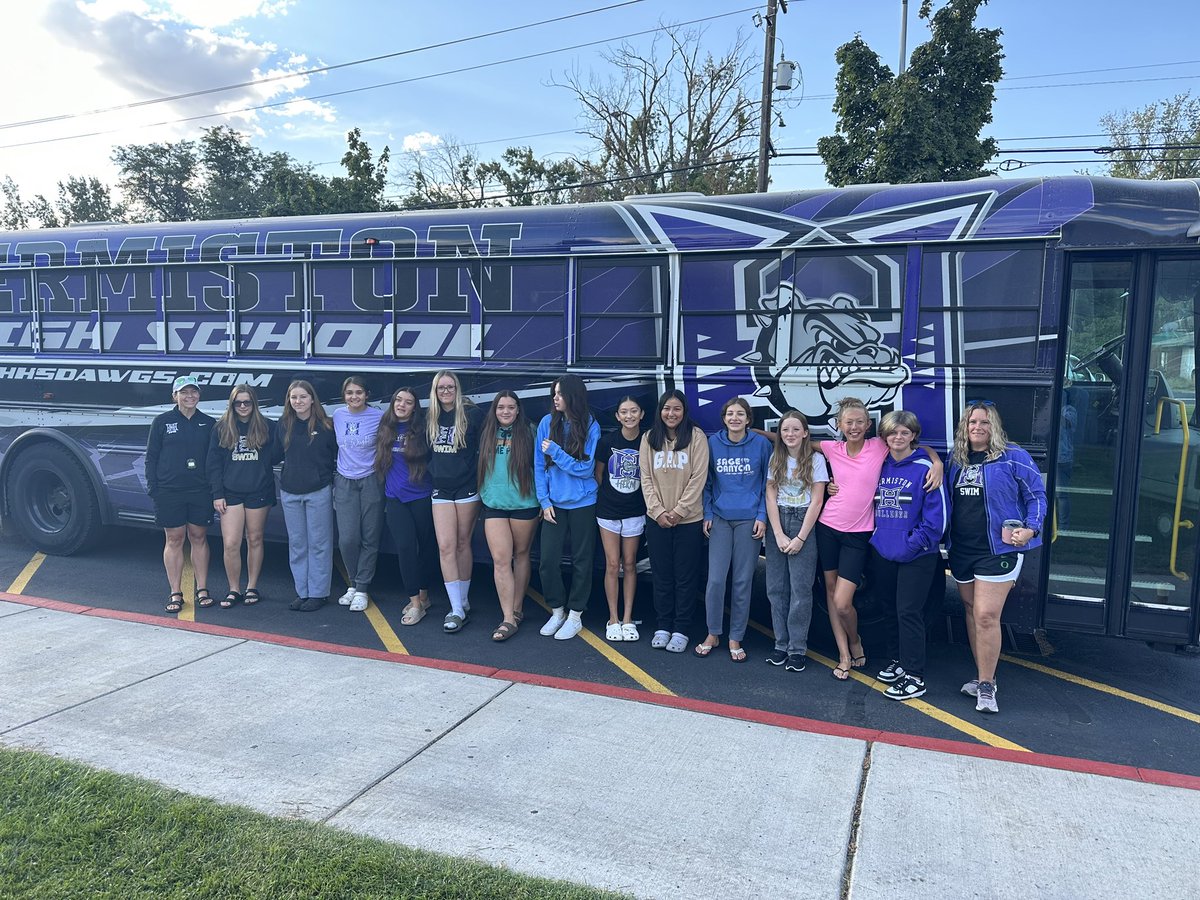 DAWG_athletics's tweet photo. Girls Swim!  Good luck today DAWGS, headed to MCC Swim jamboree in Walla Walla. https://t.co/SL3LeMyZdT