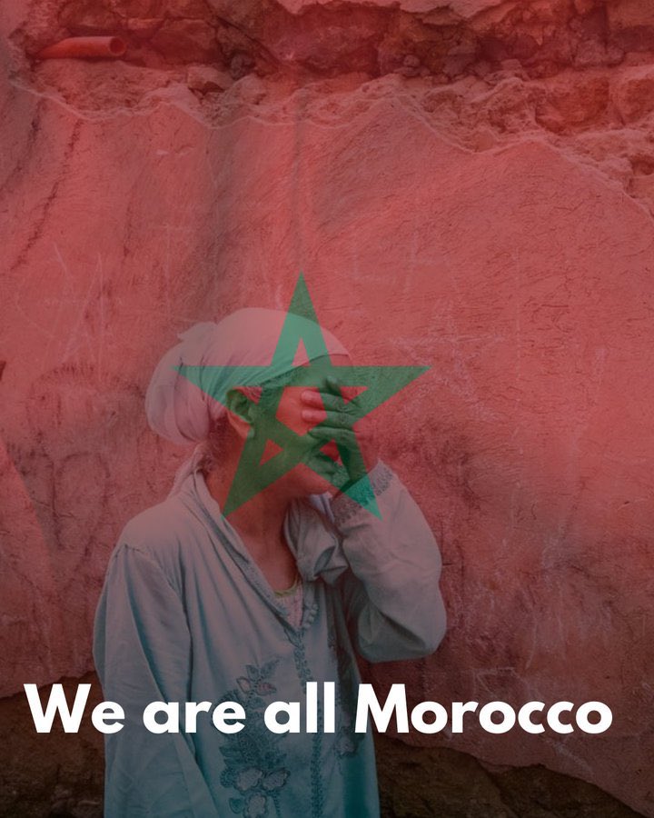 كل التعازي والمواساة لأشقائنا في المغرب 🇲🇦

لا باس عليكم .. حفظ الله المغرب وأهلها من كل شر ومكروه ♥️
 #زلزال_المغرب
 #المغرب
#Morocco
