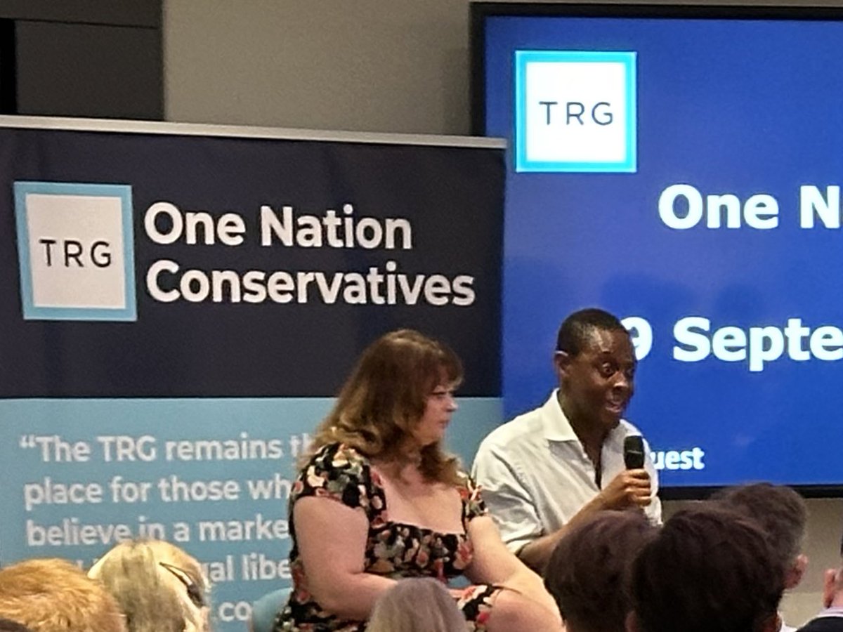 ChamberVoice's tweet photo. “Too much of the anti growth coalition is in the Conservative Party” says Conservative MP @BimAfolami at the @ToryReformGroup #OneNationDay23. https://t.co/F5YIQM1kbX