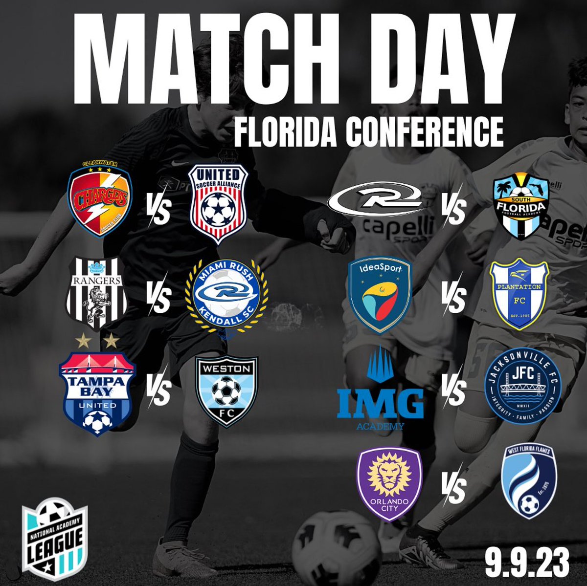 MATCH DAY in the National Academy League.
JFC @ IMG. Let's Go JFC!!!

#PlayerDriven #904JFC #NationalAcademyLeague #USYouthSoccer