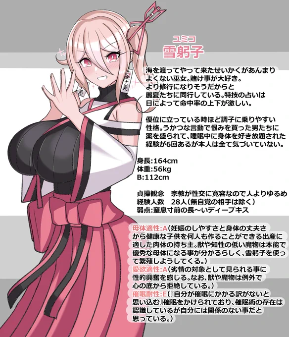 好きな要素を詰め込んだ縦セーターパイスラッシュ巫女の名前と設定を考えました!!! 