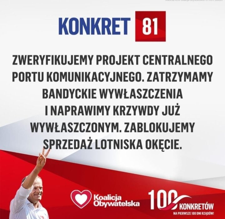 A tak naprawdę 🤷🏻‍♂️Nikt nie został wywłaszczony pod CPK.  🤷🏻‍♂️”Bandyckie” wywłaszczenia - nic w procedurze wywłaszczenia (za  odszkodowaniem) się nie zmieniło, jest tak samo jak za PO. 🤷🏻‍♂️Nie ma  żadnej „sprzedaży Okęcia”,