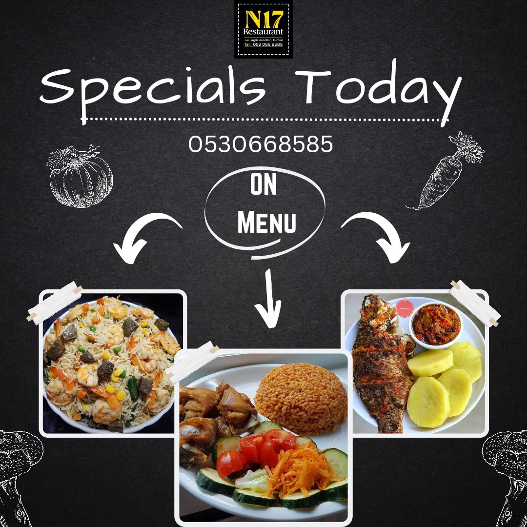 Check out our specials today. 

#food #restaurants #n17restaurant